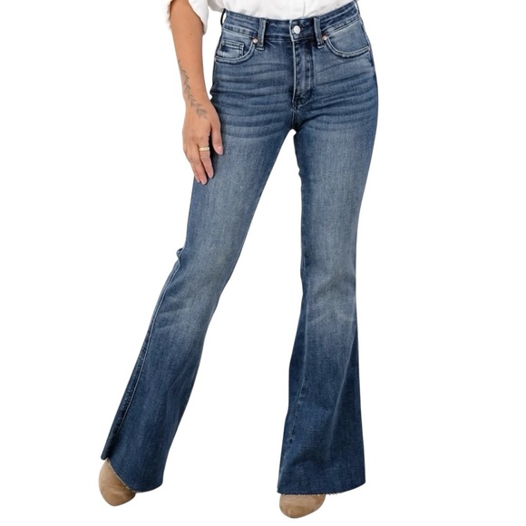 Judy Blue Denim - JUDY BLUE Flare Fit High Waist Blue Jeans 28
